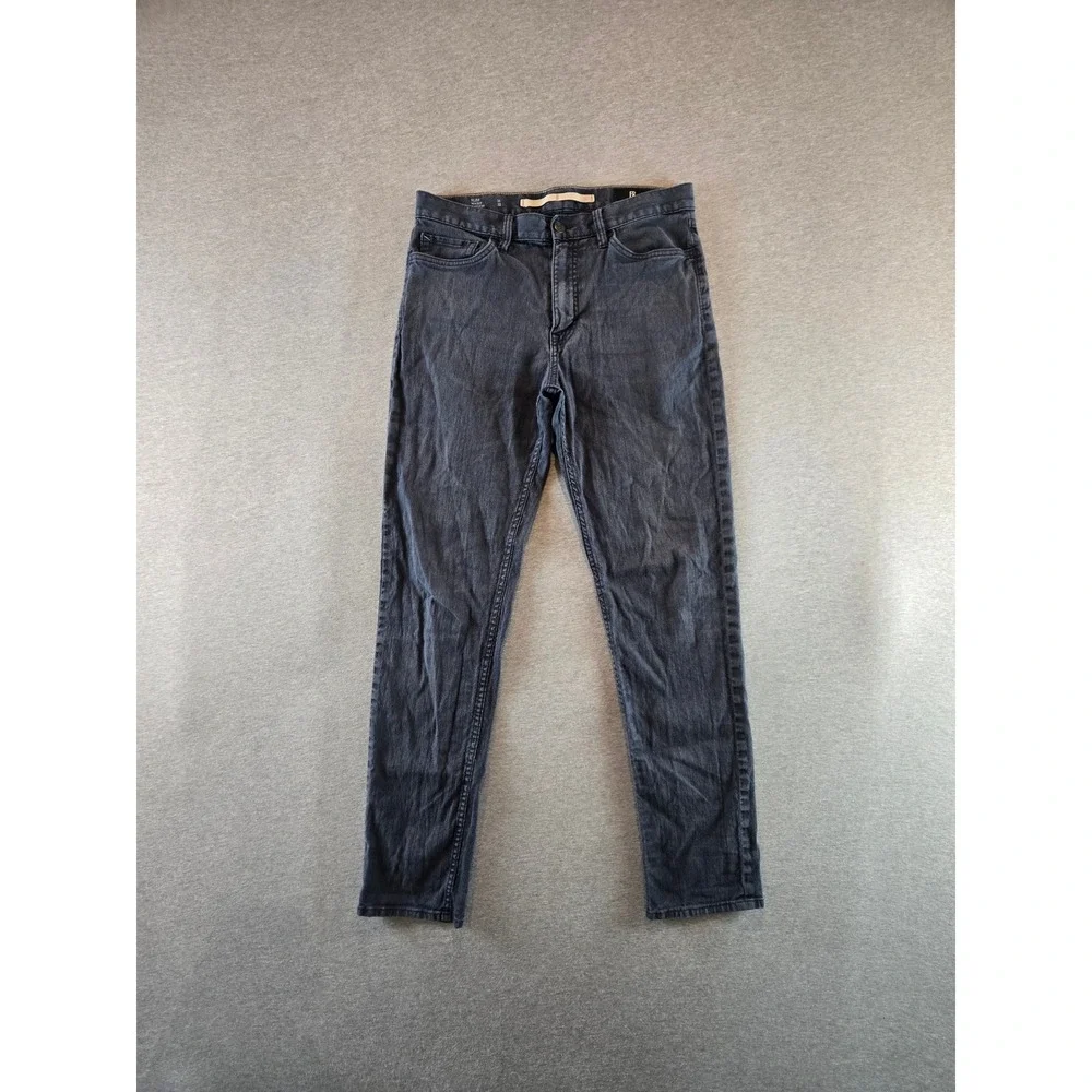 Banana Republic Traveler Pants Mens 31x31 Dark Navy Slim Linen Cotton Chinos